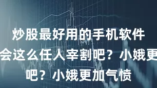炒股最好用的手机软件但也不会这么任人宰割吧？小娥更加气愤